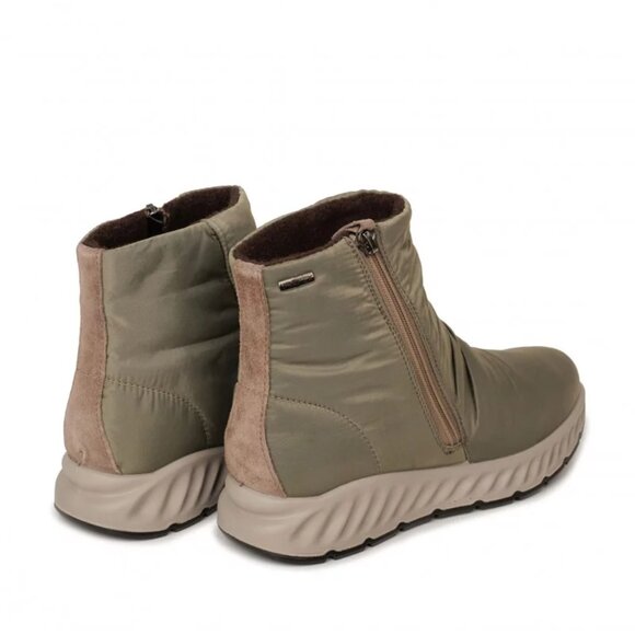 NEW IMAC Made In Italy Textile Lateral Zip Booties IN stone for women 1225 5m3 - Picture 6 of 9